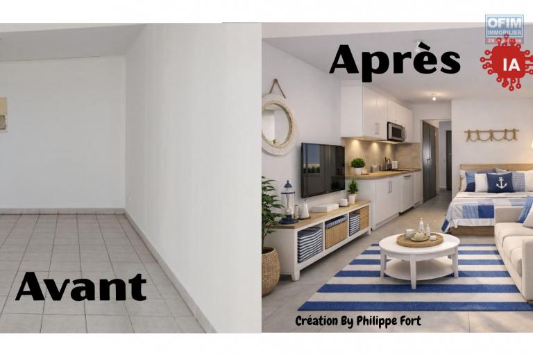 A Vendre T2 de 48 m2 au Roches Noires - Saint-Gilles avec vue mer - 265 957€