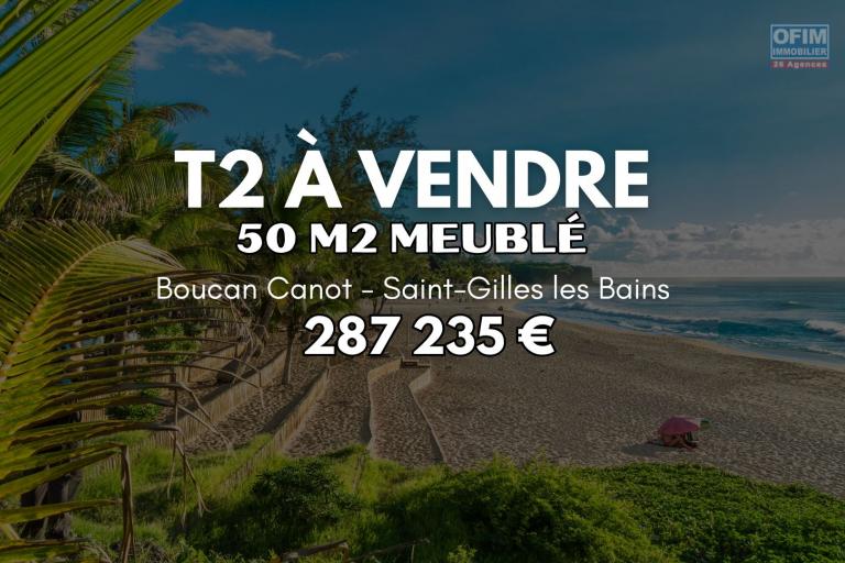A Vendre  Appartement T2 Meubl&eacute; de 50m2 &agrave; Boucan-Canot | Saint-Gilles les Bains &agrave; 287 235&euro;