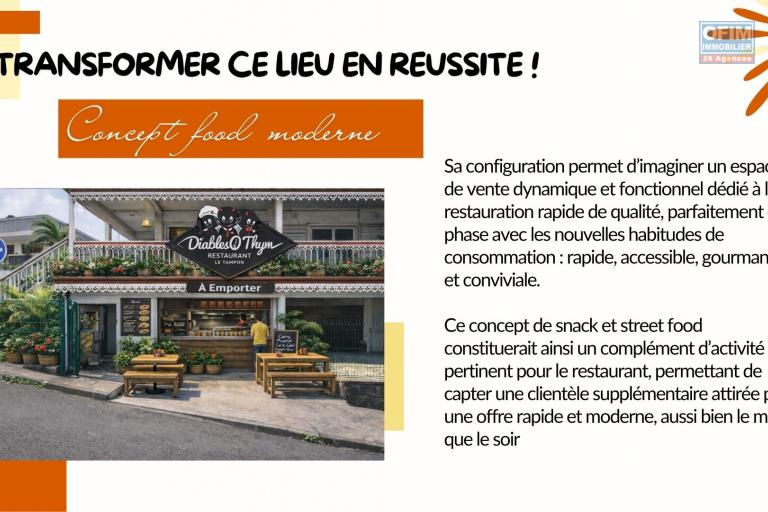 A SAISIR Fonds de commerce Restaurant Le Diables Ô Thym au Tampon est à vendre