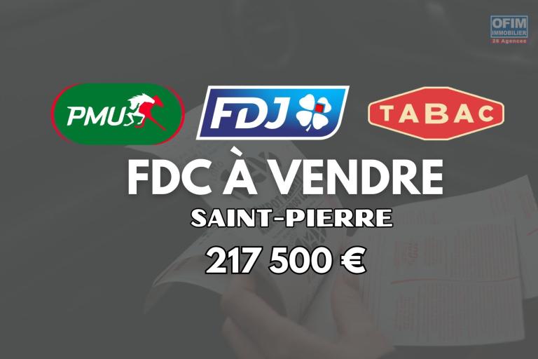 &Agrave; vendre &ndash; 100 % des parts sociales d&rsquo;un fonds de commerce PMU, FDJ, Tabac, Point chaud &ndash; Saint-Pierre &ndash; 217 500 &euro;