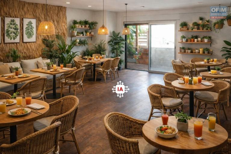 A louer local commercial / professionnel de 100m2 avec Terrasse proche front de mer Saint-Pierre &agrave; 1700&euro; HT