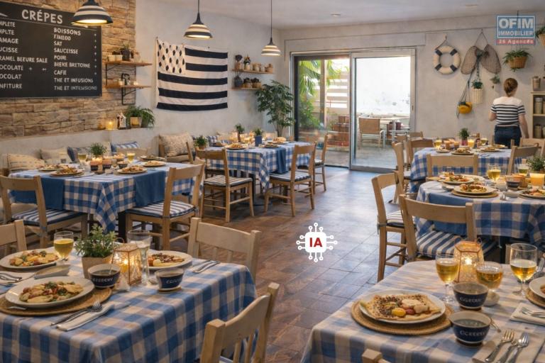 A louer local commercial / professionnel de 100m2 avec Terrasse proche front de mer Saint-Pierre &agrave; 1700&euro; HT