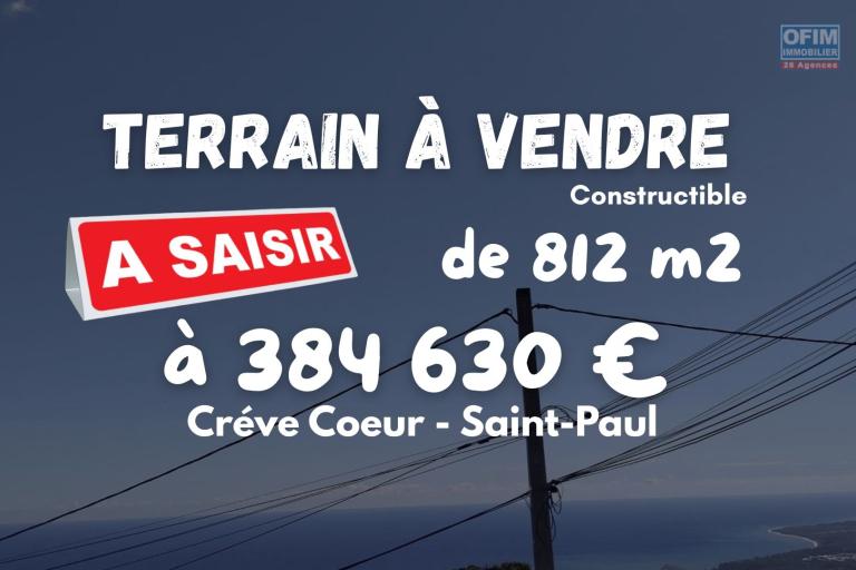 A vendre - Crève-Coeur Les hauts de Saint-Paul - Terrain constructible 812 m2 -...