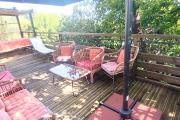 charmante maison meublée de plain-pied F3 à St-Joseph, terrasse et jardin
