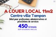 Votre futur bureau de 11 m2 vous attend en plein c&oelig;ur du Tampon !  450 &euro; / mois EDF & SUDEAU inclus