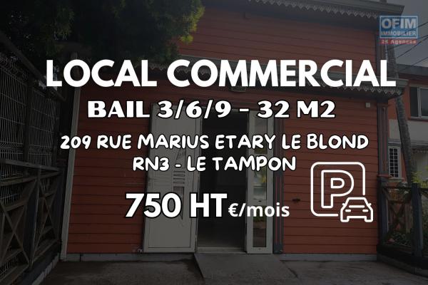 À LOUER – Local Commercial de 32 m2 RN3 au Tampon | 750€ HT/mois