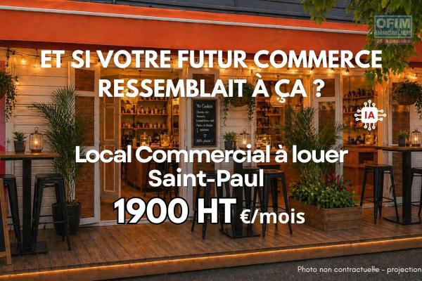 Et si votre futur commerce prenait vie ici ? A louer 1900€ HT / mois | Saint-Paul centre ville