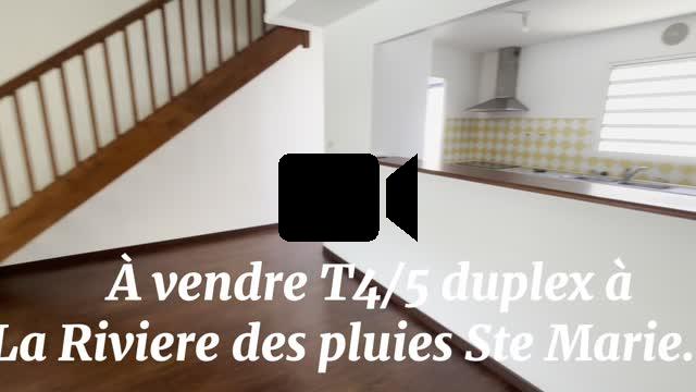 A vendre bel appartement T4/5  duplex &agrave; La rivi&egrave;re des pluies &agrave; STE MARIE.